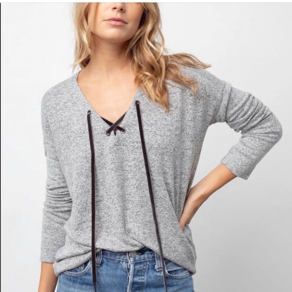 Rails‎ LEIGH  Lightweight SWEATSHIRT - MELANGE
GREY Size M